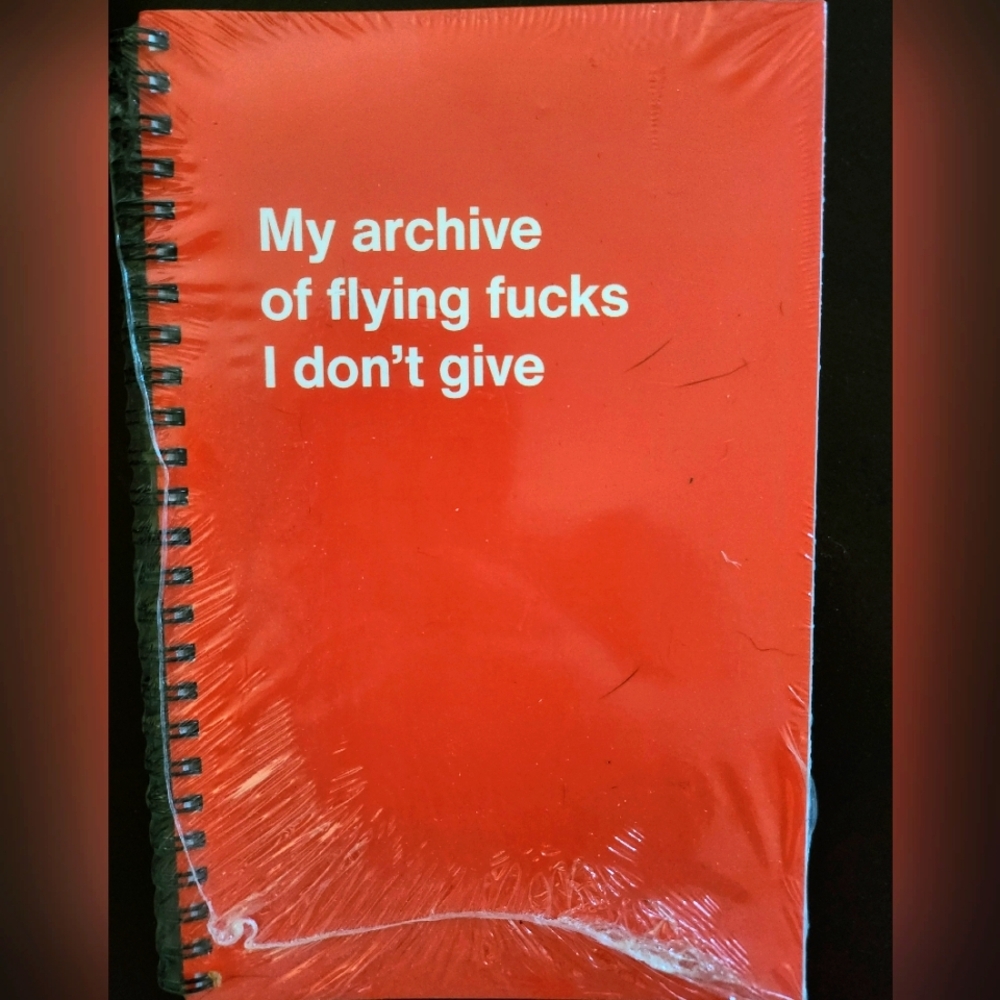 Orange Spiral Funny Notebook